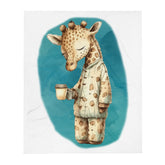 Sleepy Giraffe 100% Polyester Soft Silk Touch Fabric Throw Blanket - Cozy, Durable and Adorable